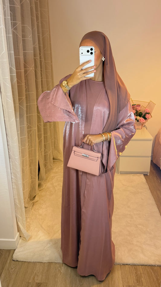 Abaya Satinée (rose)
