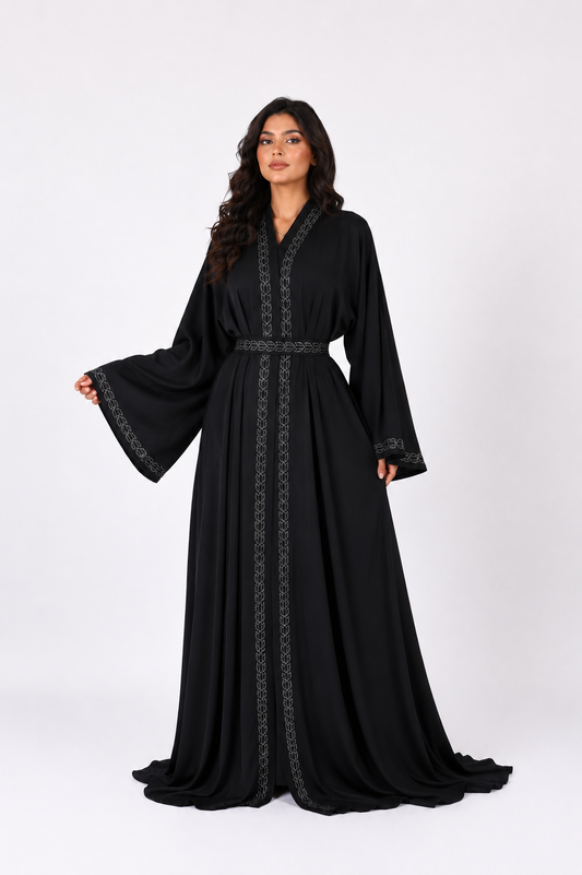 Abaya Fleur Noir