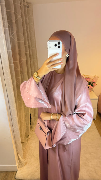 Abaya Satinée (rose)