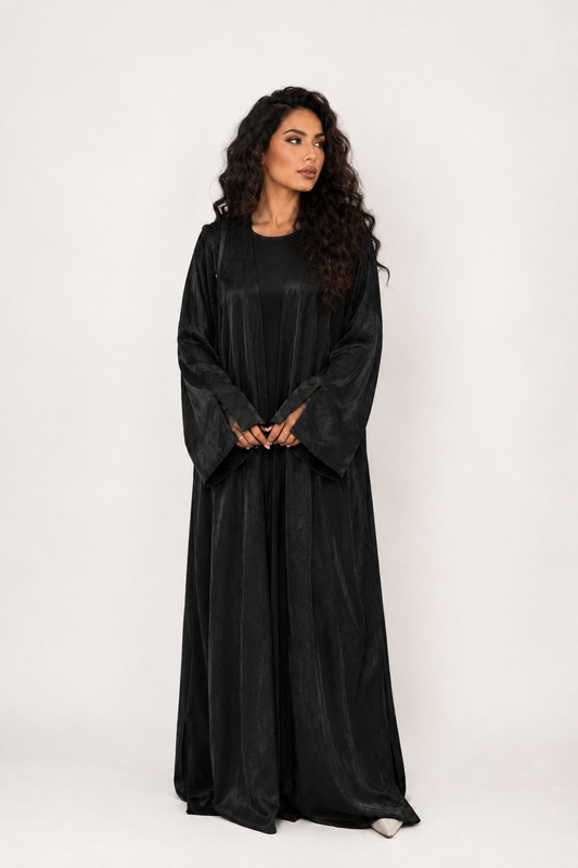 Abaya Satinée (noir)