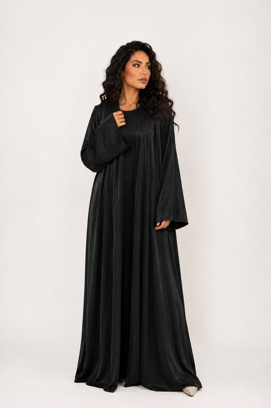 Abaya Satinée (noir)