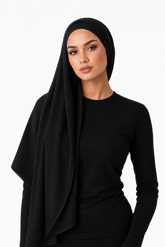 Voile Jersey Liquid Premium Noir