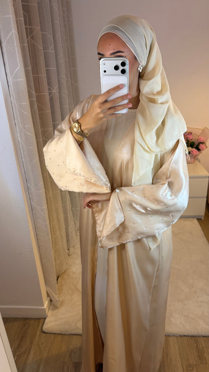 Abaya Satinée (beige)